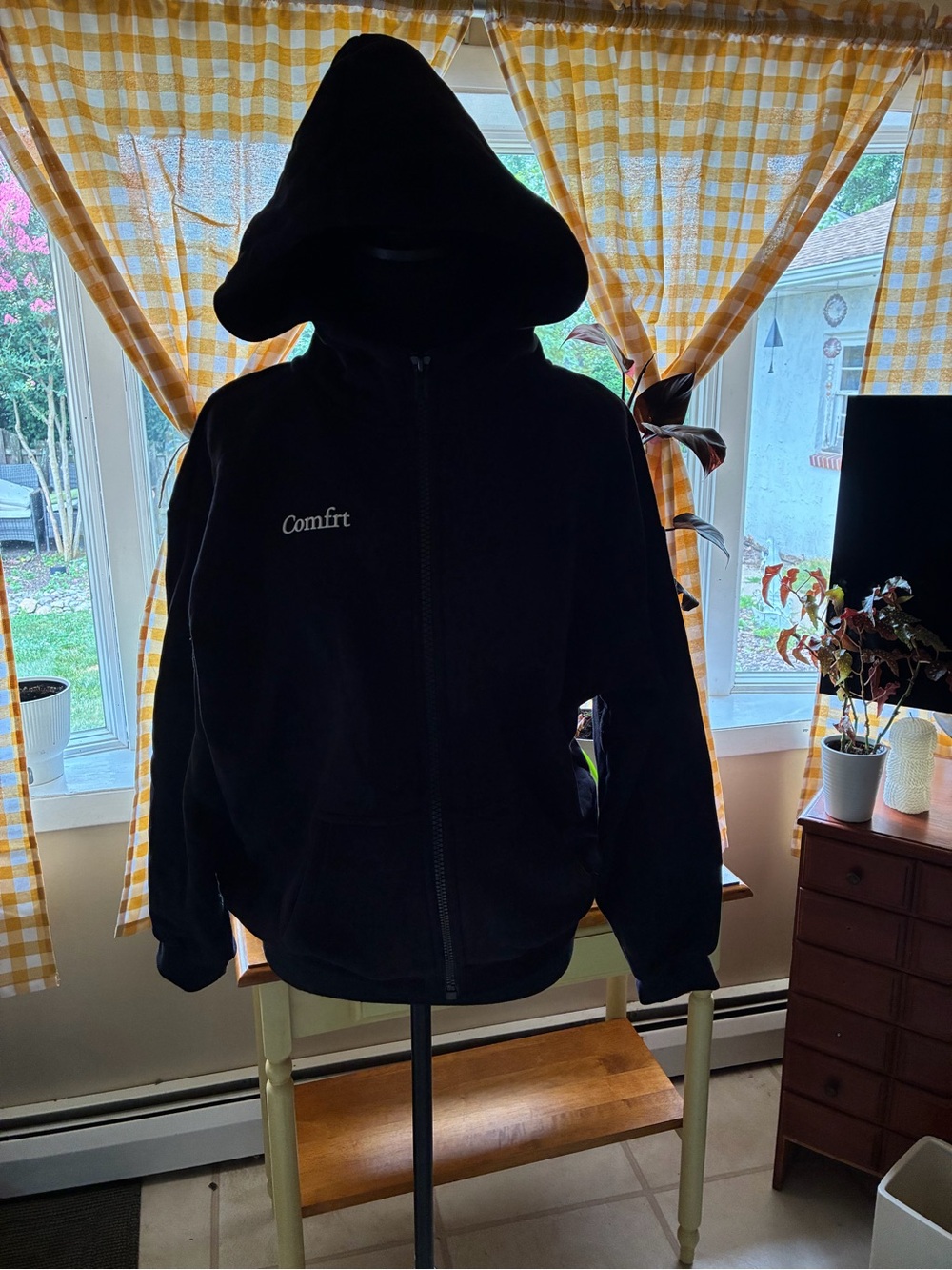 Comfort Black Hoodie Zip Sweatshirt for Youth Could Fit Adult Small IF YOU KNOW